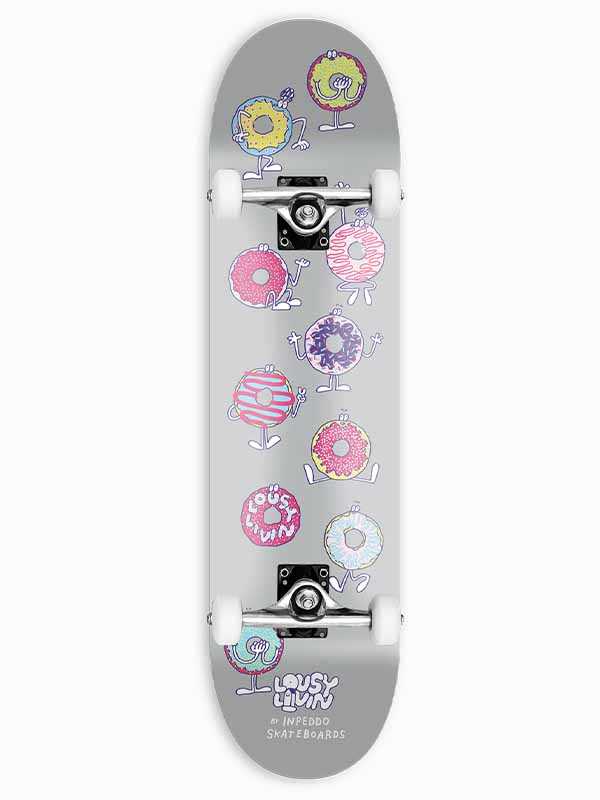 Inpeddo X Lousy Livin, Donut, Skateboard Std Compl - 8.125"