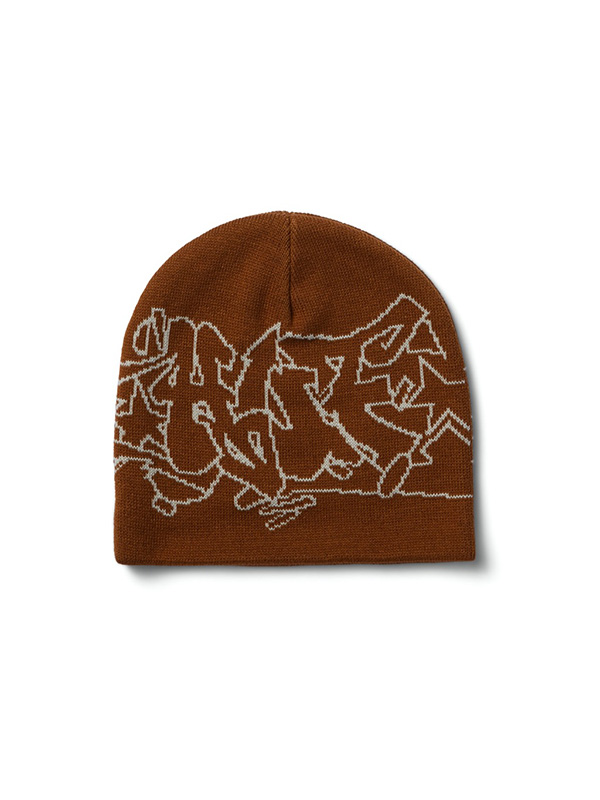 HUF Outlines Skull Beanie – russet