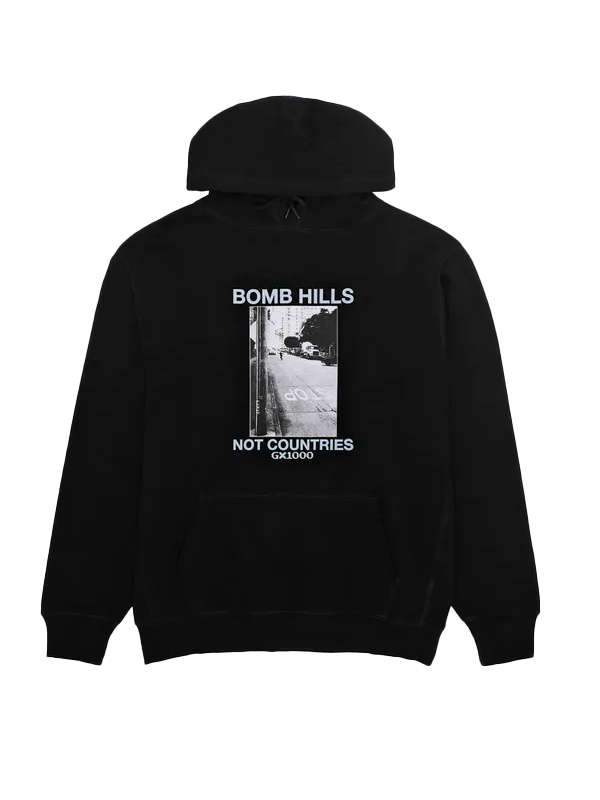 GX1000 Bomb Hills Not Countries Hoodie Black